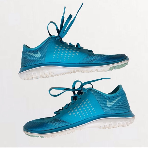 Nike Fitsole Lite Run 2 Aqua Blue Running Shoes - Picture 6 of 11
